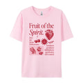 Retro Fruit of Spirit Bible Verse T Shirt Women Men Cool Religious T-Shirts Aesthetic Jesus Faith Tshirts Christian Clothes Gift