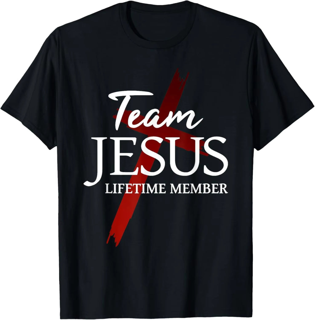 Funny Team Jesus Christian Faith Pray God Religious T-Shirt Funny Jesus Clothes T Shirts for Men Graphic T Shirts